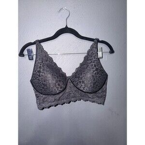 Maidenform Pure Comfort Lace & Mesh Longline Wireless Bralette DM1188 Lined 40B